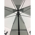 2 layer twin large long umbrella with hole for golf club promotional gift